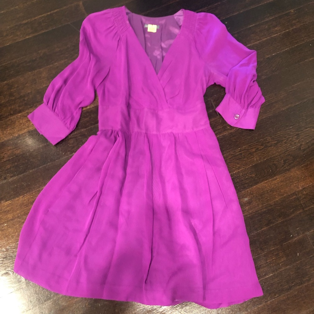 Armani Exchange Silk Fuschia Dress | Size 4
